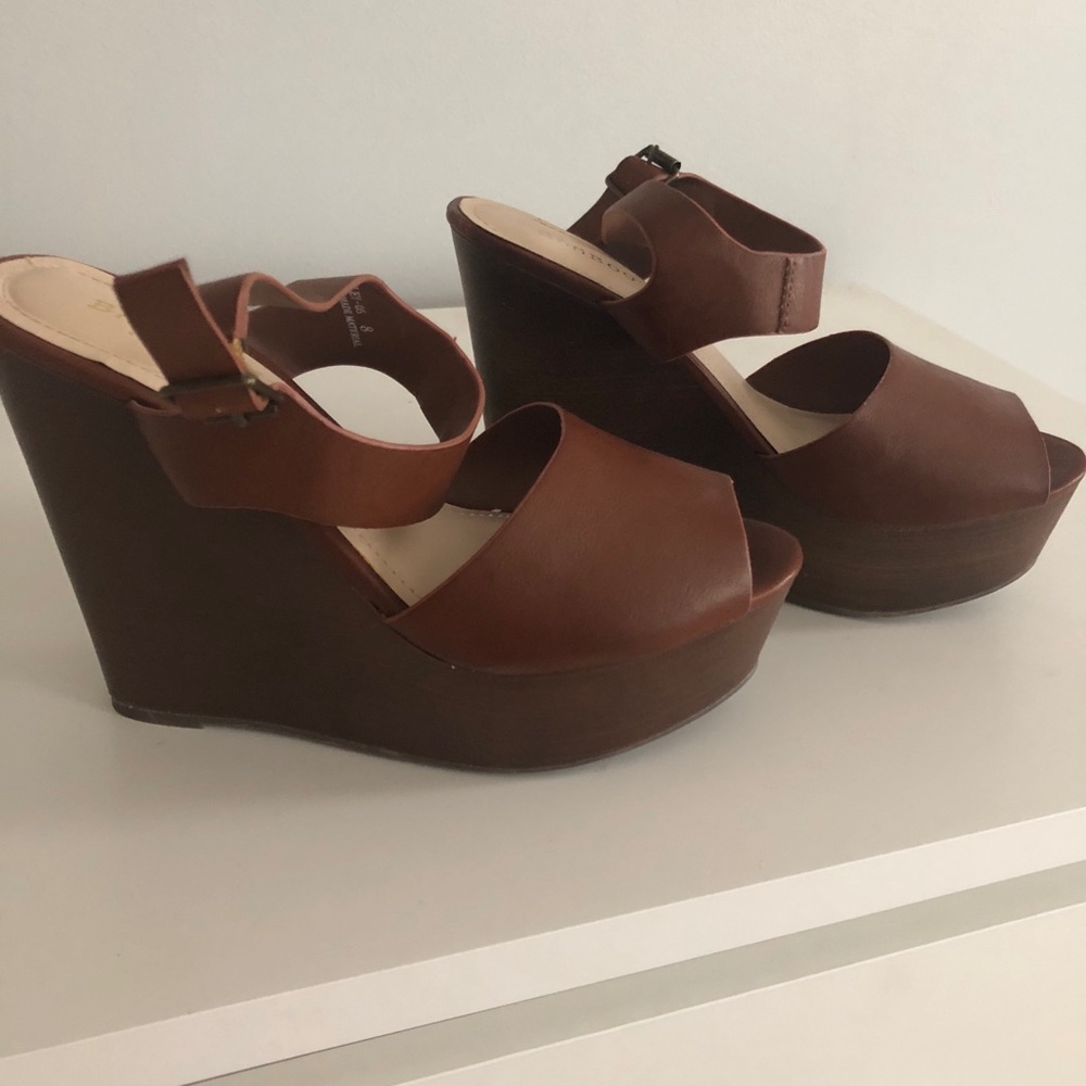 Brown Platform Wedges - image 3